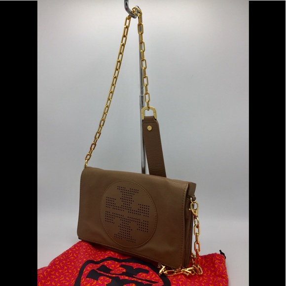 Tory Burch Taupe Leather Convertible Bag - Picture 14 of 16